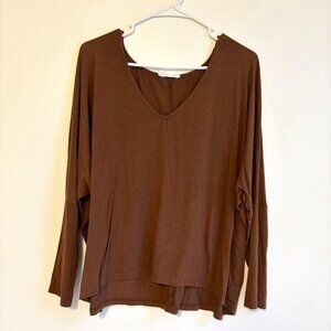 Neuflora Long Sleeve Brown Top